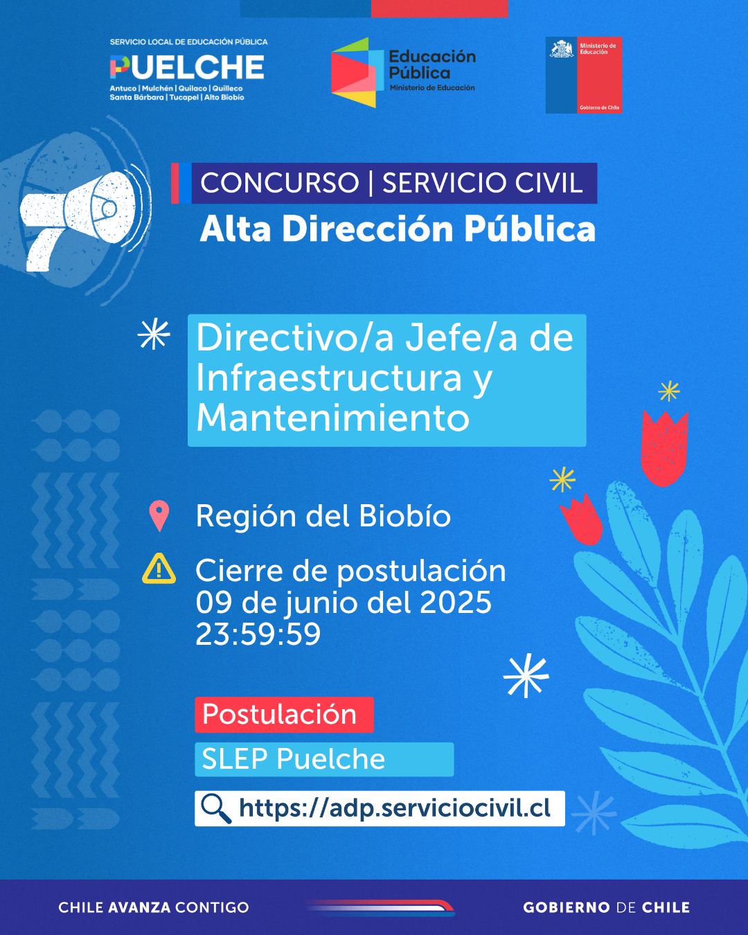 Abiertas se encuentran hasta el 9 de junio las postulaciones para dos cargos ADP