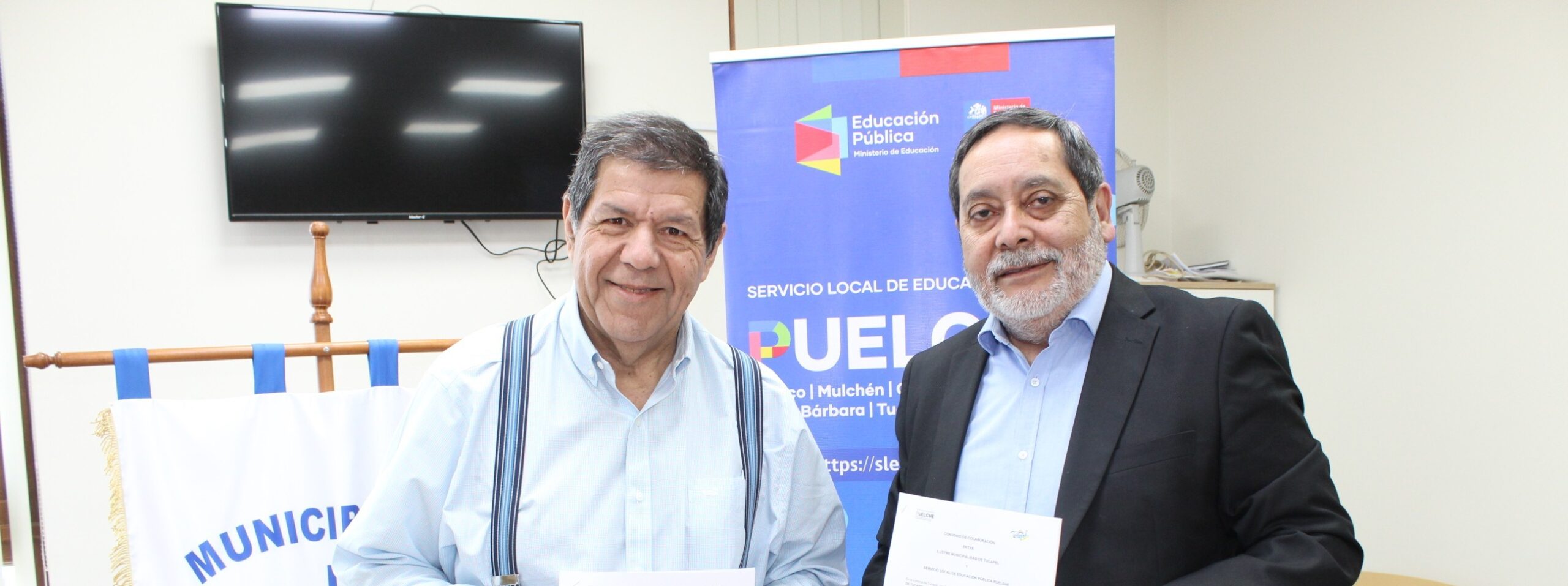 SLEP de Puelche y la Municipalidad de Tucapel firman convenio de cooperación para fortalecer la Nueva Educación Pública